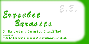 erzsebet barasits business card